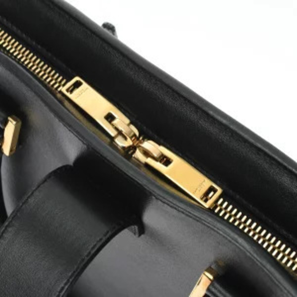 Saint Laurent Cabas Black Grained Calf Leather Bag - Picture 8 of 9